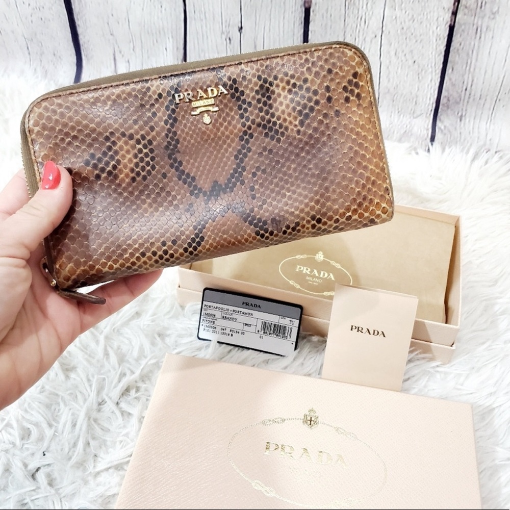 Authentic Prada Brandi python wallet